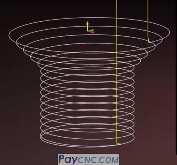 Spiral interpolation milling taper hole