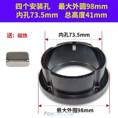 Magnet Block Holder Outer 98mm Inner 73.5mm Height 41mm with Small Magnet Block for Electric Tool Turret MBHO98I735H41HD Magnet Block Holder Outer 98mm Inner 73.5mm Height 41mm with Small Magnet Block for Electric Tool Turret MBHO98I735H41HD